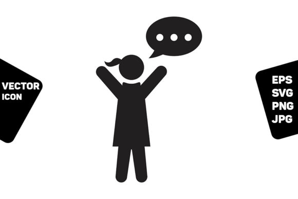 Answer Icon Vector Female Person Profile: Practical Applications for Modern Design