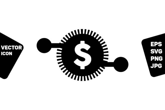 Digital Dollar Icon Currency Symbol for Modern UI