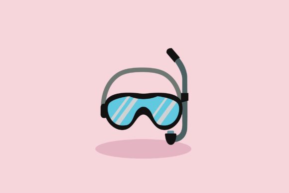 Elevating Aquatic Design: The Strategic Value of Flat Icon - Swimming Googles in Modern Visual Communication