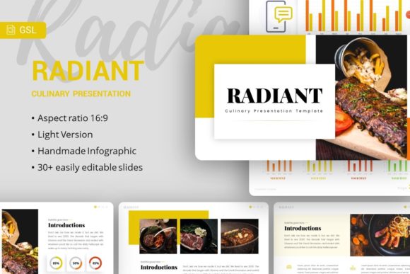 Evaluating Google Slides Template - Radiant for Professional and Culinary Presentations