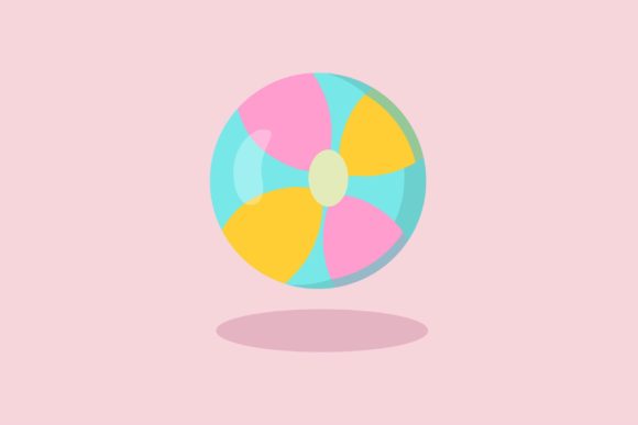 Flat Icon - Beach Ball: Versatile Summer Design Asset
