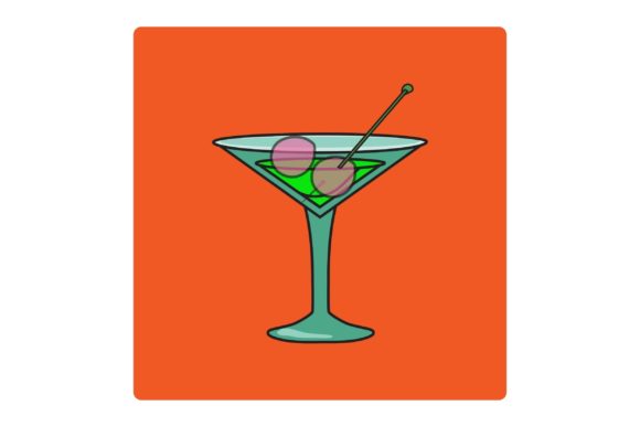 Flat Icon - Cocktail: Elevating Visual Communication Across Digital and Print Media