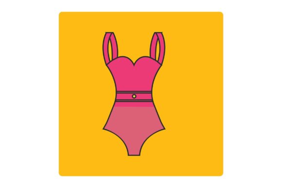 Flat Icon - Swimsuit: Optimizing Visual Assets for Digital Design and Marketing