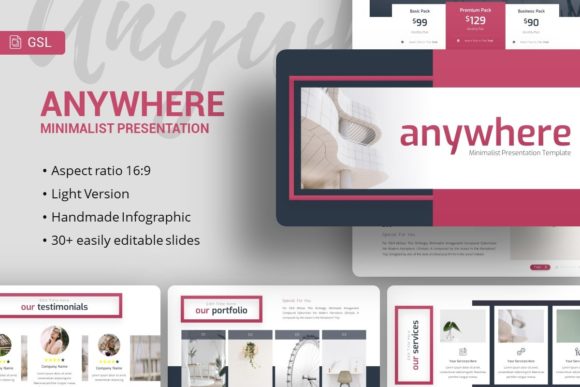 Google Slides Template - Anywhere: Minimalist Design