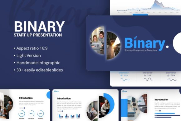 Presentation Template - Binary: Modern Startup Design