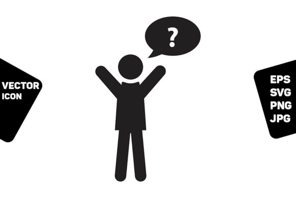 Question Icon Vector Male Person Profile: Enhancing Digital Communication and UI Design